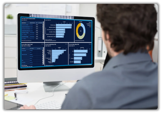 opsplus salesforce stakholder statistics dashboard man at computer1